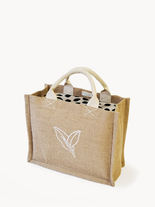 Jute Canvas Gift Bag - Nature